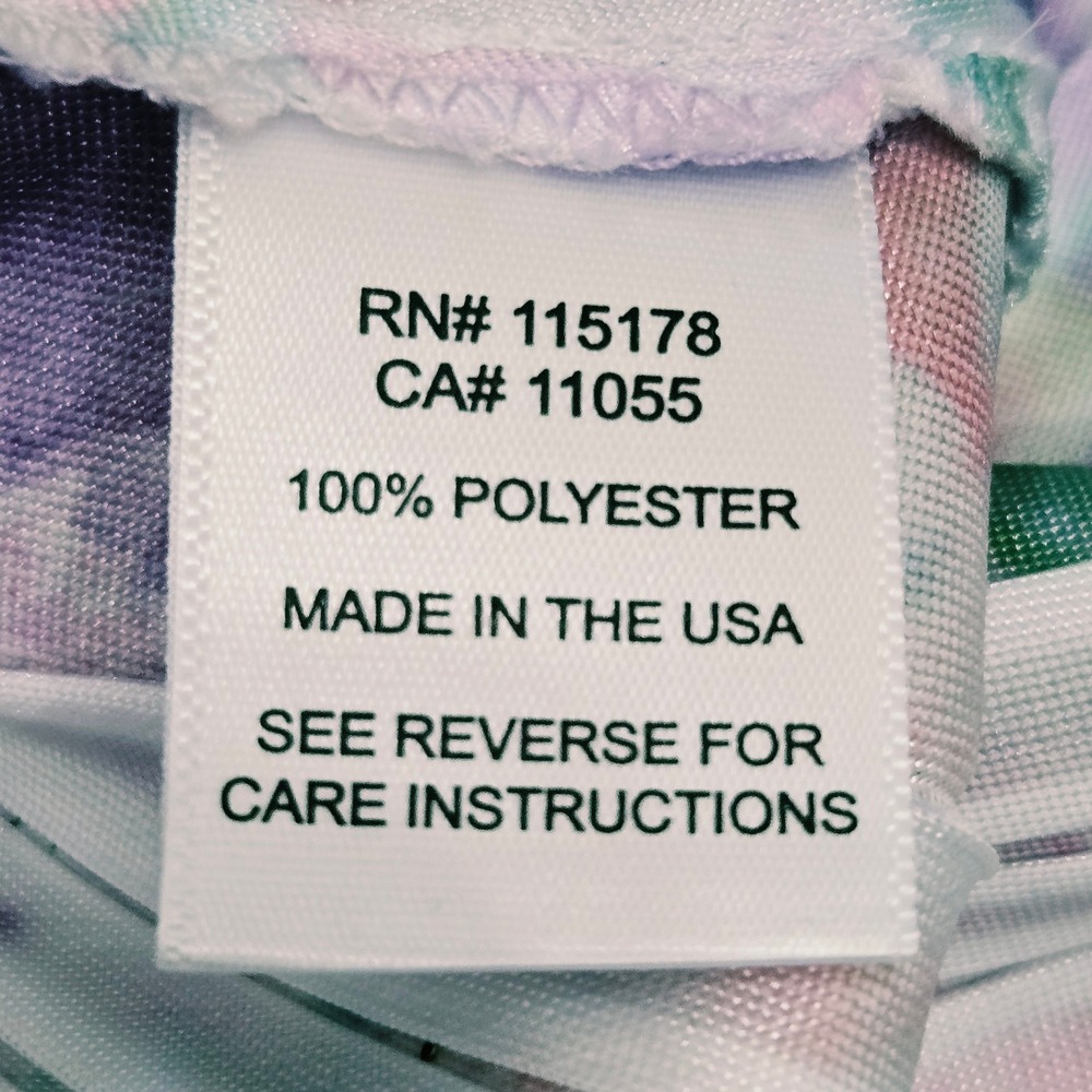 Komarov Maxi Dress XL Purple Floral Pleated Lace Trim Watercolor Crinkle Garden - Picture 10 of 14